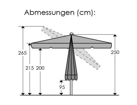 Parasol Schneider pomarańcze i czerwienie 270 x 250 cm - 8