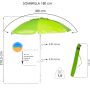 Parasol stalowy ze spiralą 180cm Turkusowy - 6