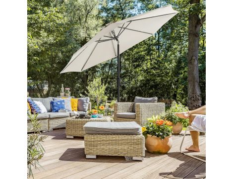 Parasol Ogrodowy, SONGMICS, Beżowy, Przeciwsłoneczny, 270 x 240 cm - 3