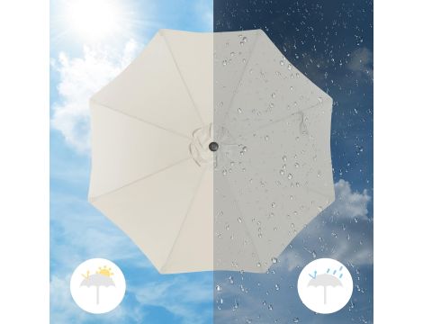 Parasol Ogrodowy, SONGMICS, Beżowy, Przeciwsłoneczny, 270 x 240 cm - 9