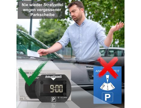 Parklite 1412 Elektroniczna Tarcza Parkingowa, Czarna - 3