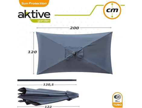 Parasol Aktive szary 200 x 240 cm - 7