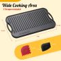Patelnia grillowa Overmont 43,2 x 25 żeliwna - 4