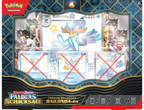 Karty Bailonda-Ex Paldeas Schicksale Premium Wersja DE Kolekcja Pokemon - 3