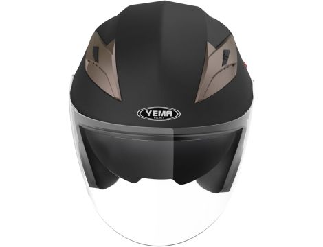 Kask Motocyklowy YEMA Helmet YM-627-5 czarny mat Small XL - 3