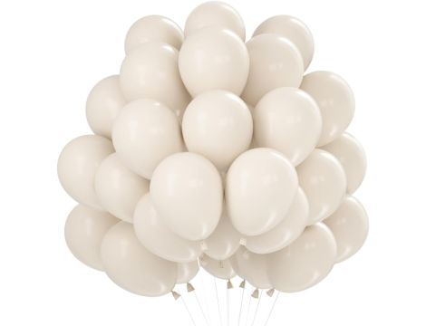 Piaskowo-białe balony, 60 sztuk 12 cali kremowe - 2