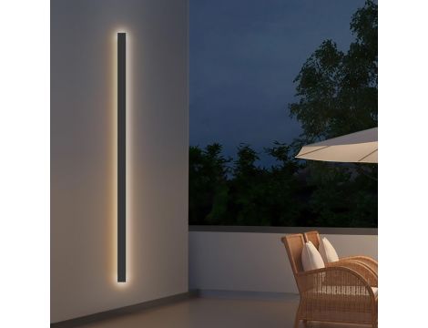 Klighten Lampa ścienna LED długa zewnętrzna, czarna