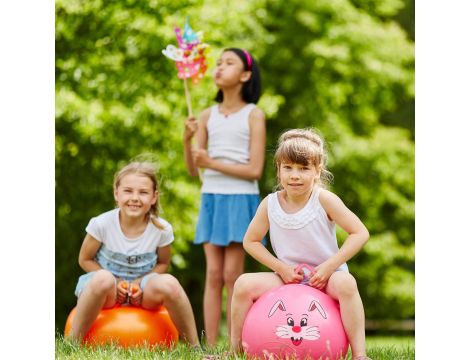 PIŁKA DO SKAKANIA SKOCZEK DLA DZIECI Z UCHWYTEM ZIELONA 45 CM - 3