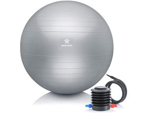 Piłka klasyczna BodyMate 65 cm odcienie szarości - image 2