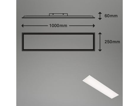 Plafon prostokątny Briloner 100 x 25 cm biały - 4