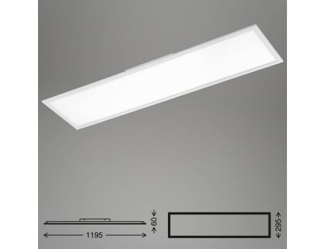 Plafon prostokątny Briloner 119,5 x 29,5 cm biały - 6