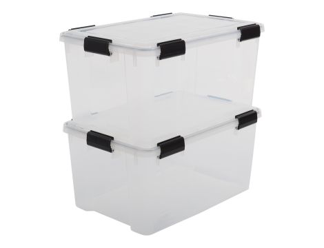 Plastikowe pudełko do przechowywania  50L USZKODZONE POKRYWY