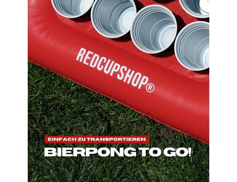 Materac dmuchany XXL Pool Pong | Zestaw zawiera 25 kubków i 3 piłeczki - 5