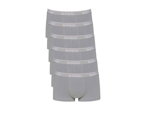 Sloggi Bokserki Mężczyźni Go abc hipster  (6 w zestawie) XL szary