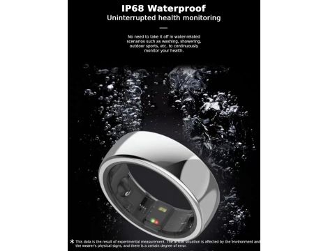 Smart Ring Sportowy Pierścionek Puls Sen Kroki Sport + Ładowarka - 4