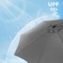 SONGMICS Parasol ogrodowy UPF 50+ ośmiokątny baldachim 2.7 m szary - 7