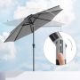 SONGMICS Parasol ogrodowy UPF 50+ ośmiokątny baldachim 2.7 m szary - 8