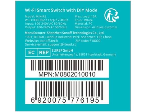 SONOFF MINI R2 inteligentny włącznik światła - 8
