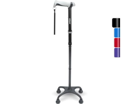 Czterostopie laska do chodzenia, z ergonomicznym uchwytem
