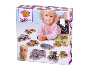 Drewniana układanka puzzle zwięrzęta Eichhorn 15 elementów 50A371