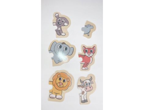 Drewniana układanka puzzle zwięrzęta Eichhorn 15 elementów 50A371 - 3