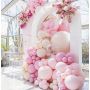 Balon lateksowy gigant 45 cm pastelowy różowy 50 sztuk BABY SHOWER roczek - 5
