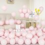 Balon lateksowy gigant 45 cm pastelowy różowy 50 sztuk BABY SHOWER roczek - 2