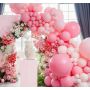 Balon lateksowy gigant 45 cm pastelowy różowy 50 sztuk BABY SHOWER roczek - 3