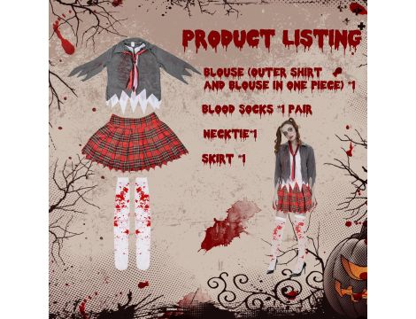 Halloweenowy kostium damski na Halloween Party, Cosplay - 4