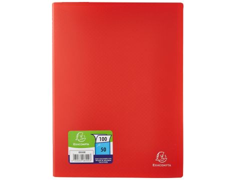 Album ofertowy z 50 przezroczystymi koszulkami A4 CZERWONY