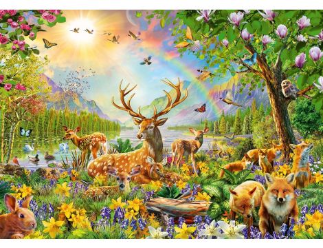 Puzzle 200 XXL dla dzieci Leśne zwierze 13352 8+ Ravensburger - 3