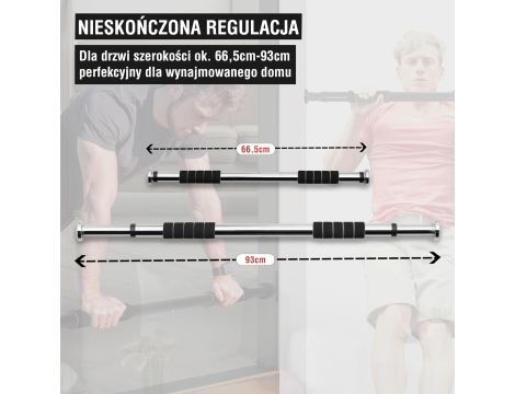 Drążek Rozporowy Ultrasport Do Podciągania Do Ćwiczeń Regulowany 66-93 cm - 6