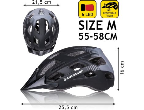Dunlop kask rowerowy M NOWY czarny - 3