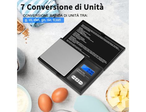 Vinabo waga kuchenna 500g 0,01g  mini waga cyfrowa z wyświetlaczem LCD - 4
