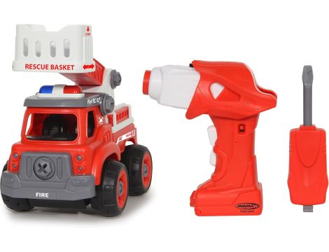 Samochód strażacki First RC zestaw 33-częściowy z wkrętarką akumulatorową - 2