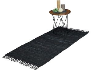Dywanik patchworkowy skórzano-bawełniany 70x140cm - image 2