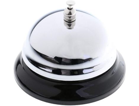 Dzwonek na stół Tempo di saldi srebrny 8,5 cm - 2