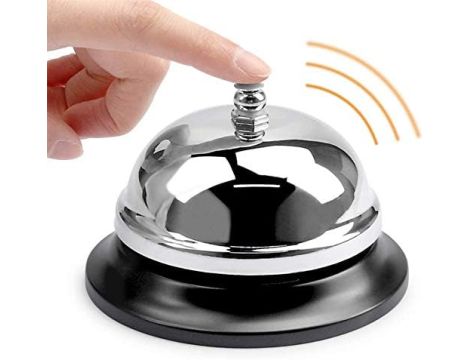 Dzwonek na stół Tempo di saldi srebrny 8,5 cm - 3