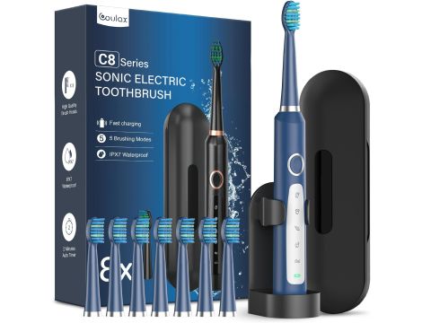 Elektryczne szczoteczki do zębów z 8 głowicami