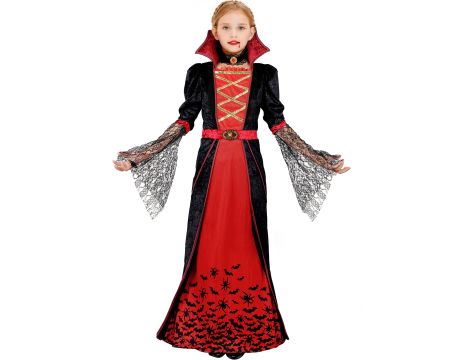 KOSTIUM WAMPIRA DLA DZIEWCZYNKI NA HALLOWEEN KARNAWAŁ