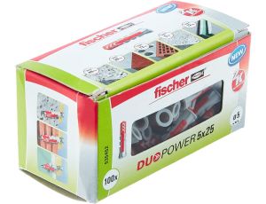 Fischer DUOPOWER 5 x 25 LD kołek rozporowy Okrągły Plastik 100 szt. - image 2