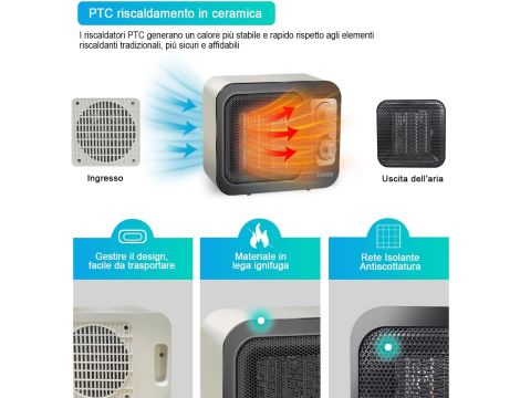 EXTRASTAR Pionowe ogrzewanie ceramiczne z regulacją zimna - 7