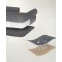 Feandrea legowisko ortopedyczne dla psa odcienie szarości 106 cm x 80 cm - 5
