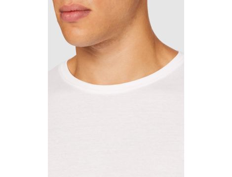 KOSZULKA T-SHIRT Z BAWEŁNY BAWEŁNIANA BIAŁA GŁADKA XXL - 4