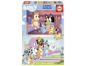 Educa Puzzle 2 x 25 el. Blue (drewniane)