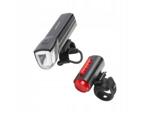 ZESTAW LAMPEK ROWEROWYCH LED Oświetlenie rowerowe FISCHER 50363 USB - image 2