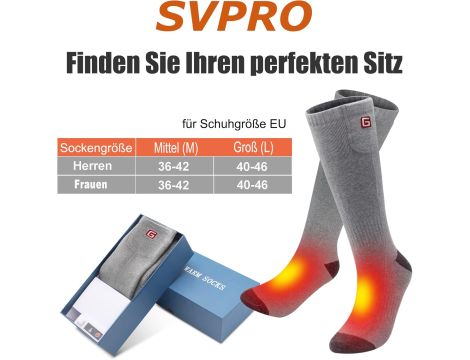 Svpro Elektryczne ogrzewane skarpety na baterie - 4