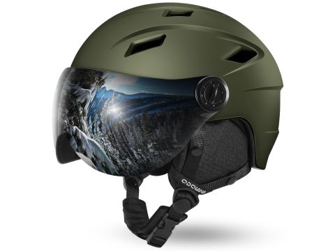 Odoland Kask narciarski dla dorosłych z wizjerem rozmiar S 54-56cm