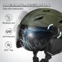 Odoland Kask narciarski dla dorosłych z wizjerem rozmiar S 54-56cm - 5