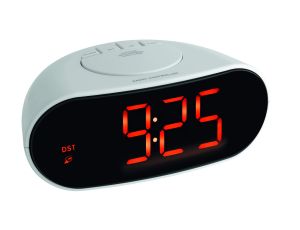 Zegar budzik Dostmann biały 17cm